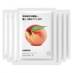 Maseczka do twarzy z owocami japońskimi - Peach Lanbena Mask Fruit Facial Japan Advanced Formula