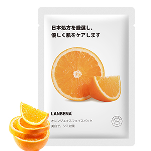 Fruchtmaske Lanbena für Gesicht Japanische erweiterte Formel - mit Orangenextrakt