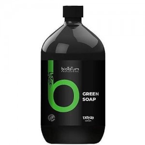 Savon vert - concentré GREEN SOAP, 1000 ml, pour les tatouages BIOTATUM PROFESSIONAL