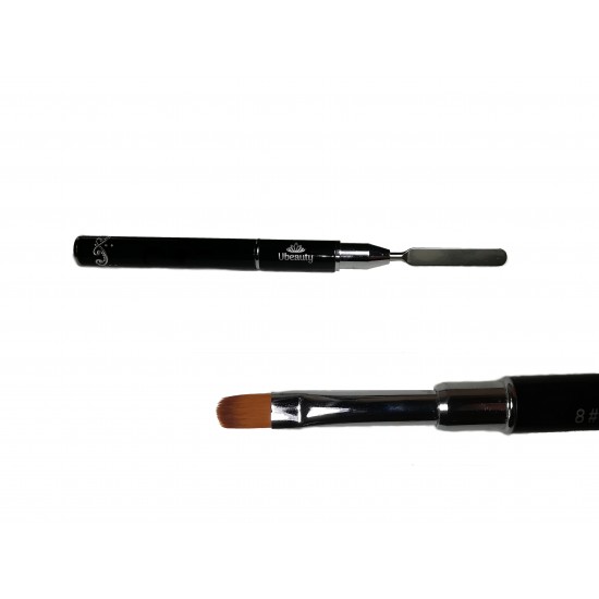Pinceau avec spatule pour gel acrylique, 8 mm, Ubeauty-6784-Ubeauty-Tout pour la manucure