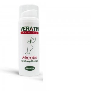 Gel para pies antifúngico Micotin, frasco de 150 ml, antifúngico, para combatir candidiasis, infecciones, micosis interdigitales.