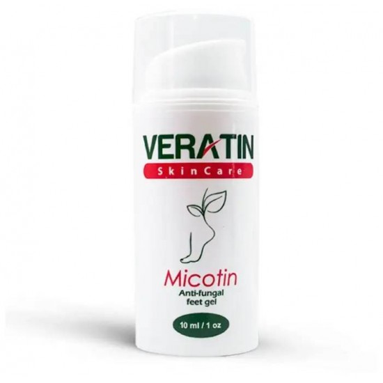 Gel para pies antifúngico Micotin, sobre de 10 ml, infecciones, candidiasis, tiña, micosis, dermatomicosis, infecciones.-3743-Veratin-Todo para manicura.