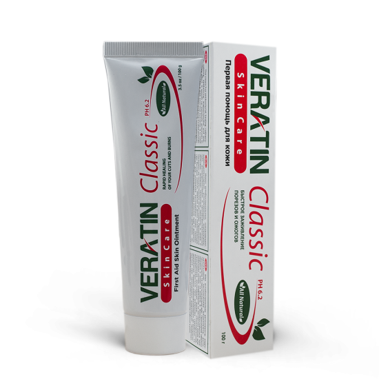 Veratin Classic cream, 100 ml, voor brandwonden, snijwonden, kneuzingen en langdurige wonden, om de regeneratie van de huid te versnellen.-3771-Veratin-Alles voor manicure