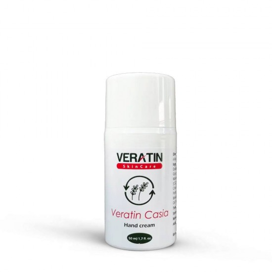 Крем для рук Veratin Casia, флакон 50 мл, з лавандою, для сухої шкіри рук, при холодній алергії-3740-Veratin-Все для манікюру