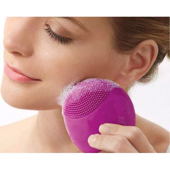 Massagem facial. Escova elétrica ultrassônica, para massagem, rosto, massageador USB, silicone, SPA-3733-Китай-Tudo para manicure