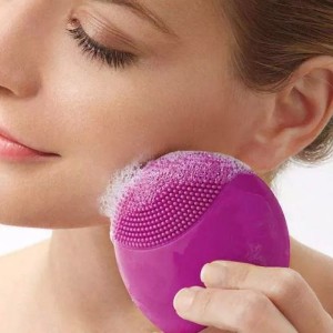 Massagem facial. Escova elétrica ultrassônica, para massagem, rosto, massageador USB, silicone, SPA