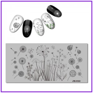  Plaque d'estampage pissenlit, fleurs, été, papillons, fleurs, feuilles JR-022