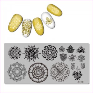 Placa de estampado de Mandala, patrones, ornamento JR-103