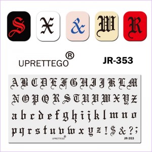Stamping plate alphabet, letters, forged letters, English alphabet JR-353