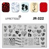 Plate for stamping love, hearts, patterns, a pair of JR-322, 3212, Stemping,  Health and beauty. All for beauty salons,All for a manicure ,Gel varnishes, buy with worldwide shipping