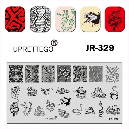 Plate for stamping snake, skin, Cobra, patterns on the skin JR-329, 3212, Stemping,  Health and beauty. All for beauty salons,All for a manicure ,Gel varnishes, buy with worldwide shipping