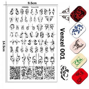 Stamping plate patterns, leaves, monograms, ornament, butterfly Venzel 001