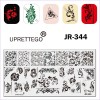 Plate for stamping patterns, flowers, monograms JR-344, 3212, Stemping,  Health and beauty. All for beauty salons,All for a manicure ,Gel varnishes, buy with worldwide shipping