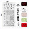 Plate for stamping animals, ethno style, girl, hieroglyphs, flowers Ethno M02, 3212, Stemping,  Health and beauty. All for beauty salons,All for a manicure ,Gel varnishes, buy with worldwide shipping