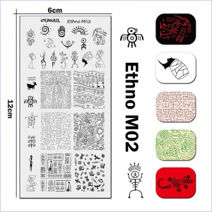 Stamping plate animals, ethno style, girl, hieroglyphs, flowers, statue, Egyptian goddesses, triton, snail, eagle uprettego Ethno M02