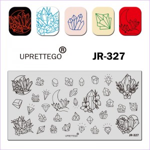 Stamping plate crystals, diamonds, jewelry, flowers,hand, moon JR-327