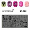 Plate for stamping heart, rose, flowers, leaves, shapes JR-302, 3212, Stemping,  Health and beauty. All for beauty salons,All for a manicure ,Gel varnishes, buy with worldwide shipping