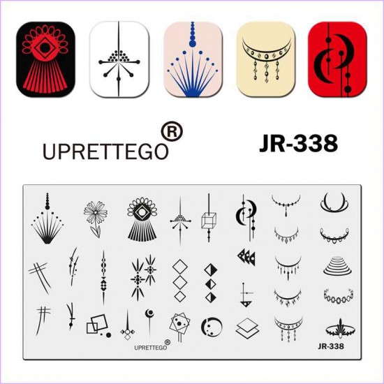 Placa de estampado de joyería, collar, joyería JR-338-3212-uprettego-Estampado