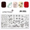 Plate for stamping flowers, field, patterns JR-351, 3212, Stemping,  Health and beauty. All for beauty salons,All for a manicure ,Gel varnishes, buy with worldwide shipping