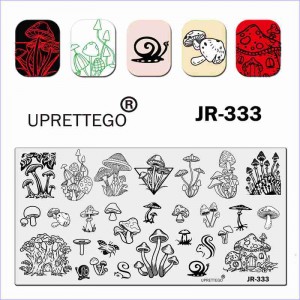 Plate for stamping mushrooms, fly agaric, snail, chanterelles JR-333