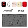 Plaque pour estampage chat, lignes, pattes, moustaches JR-316-3212-uprettego-estampillage