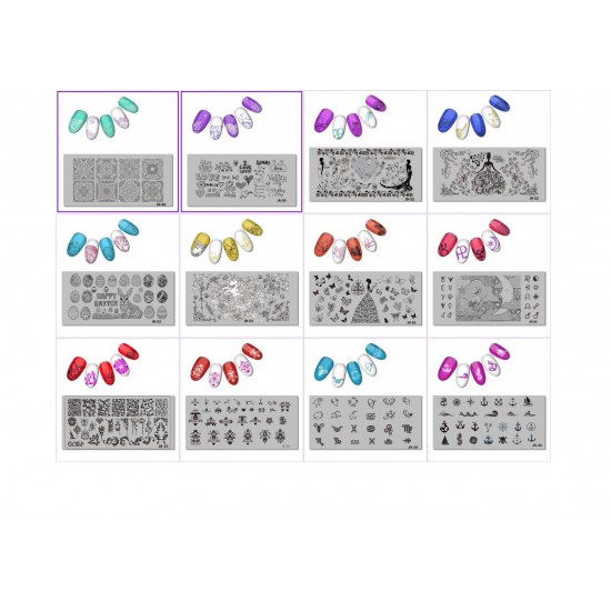 Plate for stamping butterfly, flowers, monogram JR-319, 3212, Stemping,  Health and beauty. All for beauty salons,All for a manicure ,Gel varnishes, buy with worldwide shipping