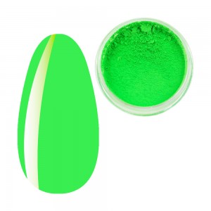 Пигмент Зелёный Неон, Яркие неоновые пигменты, неоновая втирка, для дизайна ногтей, баночка