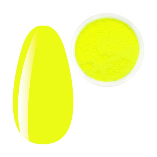 Pigment Lemon neon, felgeel, Bright neon pigmenten, neon wrijven, voor nail art, pot-6791-Ubeauty Decor-Pigmente und reiben