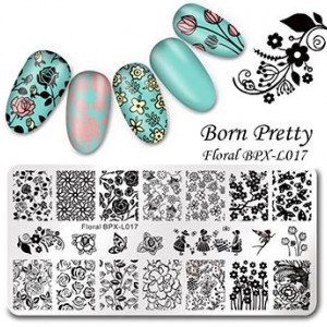 Stamping plate Flowers, Born pretty Floral BPX-L017