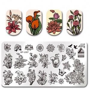 Plate for stamping Flowers BP-L067
