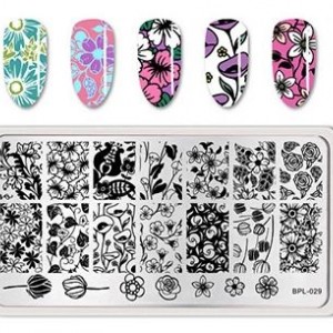  Stamping Plate Flowers, Leaves BP-L029