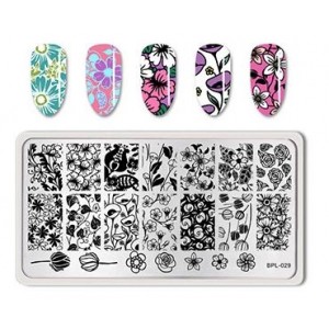  Stamping Plate Flowers, Leaves BP-L029