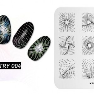  Plaque d'estampage, KADS GEOMETRY 004, géométrie, dégradé, points, abstraction