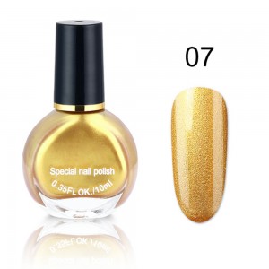 Laca para estampar oro, 10 ml, kand nail, pin pai, esmalte de uñas para estampar