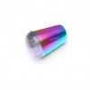 Tampon à ongles transparent avec poignée holographique, arc-en-ciel, 4cm, silicone-3241-Ubeauty Decor-estampillage