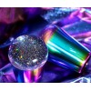 Carimbo de unha transparente com alça holográfica, arco-íris, 4cm, silicone-3241-Ubeauty Decor-Estampagem