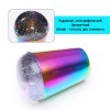 Carimbo de unha transparente com alça holográfica, arco-íris, 4cm, silicone-3241-Ubeauty Decor-Estampagem
