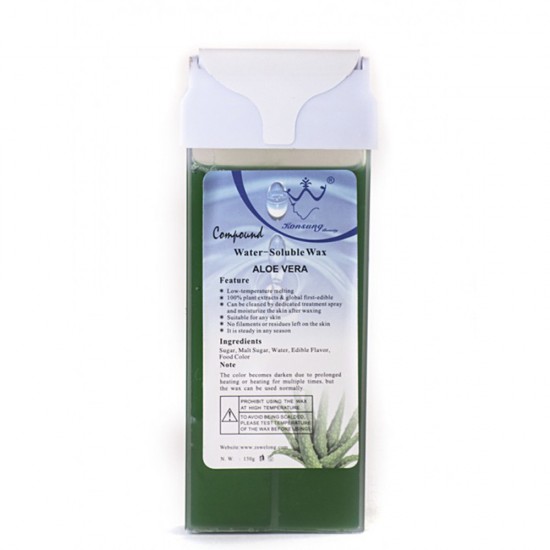 Wosk w kasecie do depilacji, 150 g, Aloe Vera, kaseta z woskiem rozpuszczalnym w wodzie, Aloe Vera, wkład-6748-ItalWax-Kosmetyka