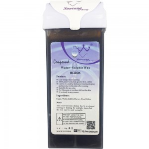 Wax in a depilation cartridge, 150 g, black, black, cartridge water-soluble wax, cartridge
