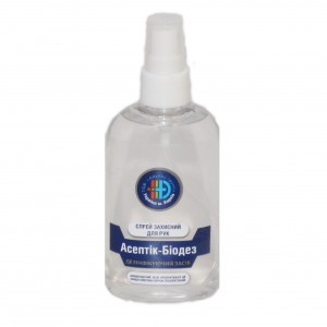 Aseptic Biodez, Antiseptic, 100 ml, protective spray for hands, destroys bacteria and viruses, hypoallergenic