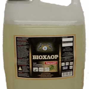 Биохлор, Эвкалипт, 5 литров, канистра, дезинфекция и санитарная обработка, сертификат