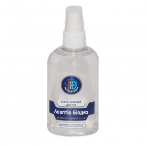 Aséptico Biodez, Antiséptico, 100 ml, spray protector de manos, destruye bacterias y virus, hipoalergénico