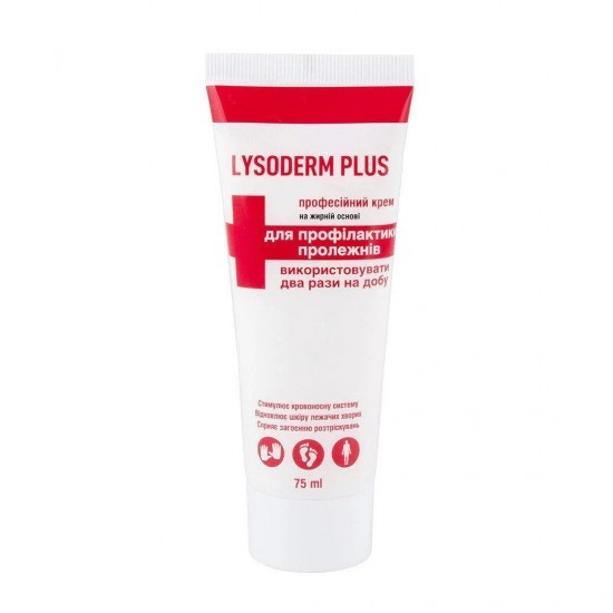 Crème Lysoderm Plus, om de huid te beschermen tegen schadelijke factoren van buitenaf, tube 75ml-3661-Лизоформ-Zorg