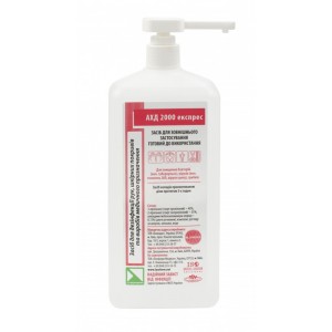 Desinfectante para el tratamiento higiénico de manos y piel, superficies, AHD 2000 express, 500 ml, dosificador