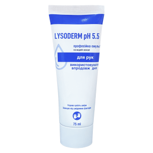  Crème de soin des mains professionnelle, Lysoderm pH 5,5, tube 75ml