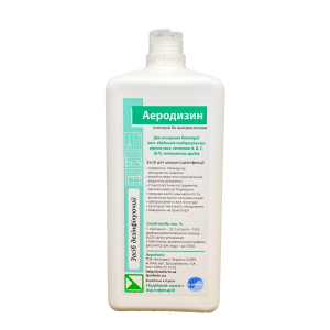 Aerodisin botella sin pulverizador, 1000 ml, 1l, Lysoform, Desinfectante, para tratamiento de superficies, productos, sin cloro, Blanidas