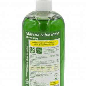  Detergent do automatycznego i ręcznego mycia naczyń, Białe naczynia, Bilysna Tabletware, butelka 500 ml