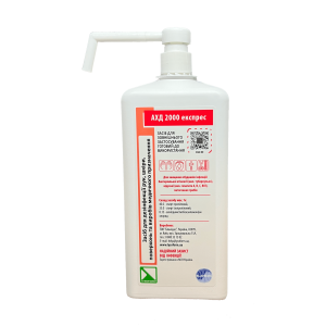 Desinfectante para el tratamiento higiénico de manos y piel, superficies, AHD 2000 express, 1000 ml, dosificador