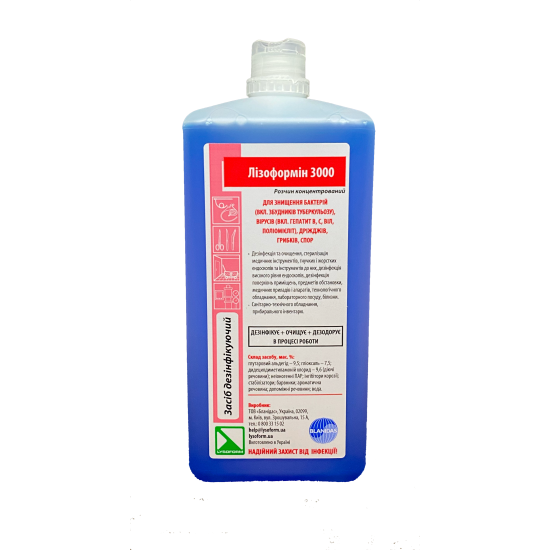 Lysoformin 3000, Konzentrat, für Oberflächen, zur Dekontamination von Medizinprodukten, Desinfektion, 1l-7785-Лизоформ-Alles voor manicure