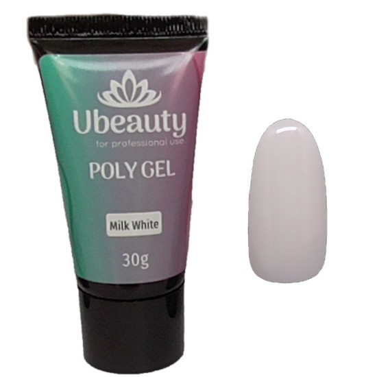 Acrygel Ubeauty Milk White, Tube 30 ml., Ubeauty-AG-01-02, Nail extensions,  All for a manicure,Nail extensions ,  buy with worldwide shipping